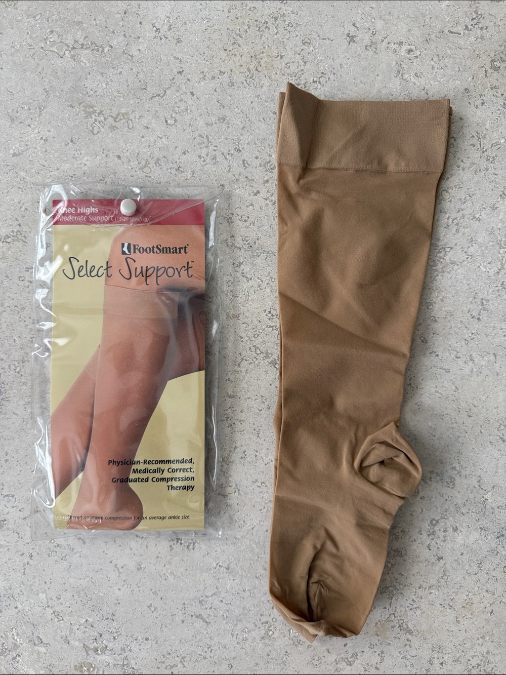 Select Support Women's Knee-High Compression Socks - Tan